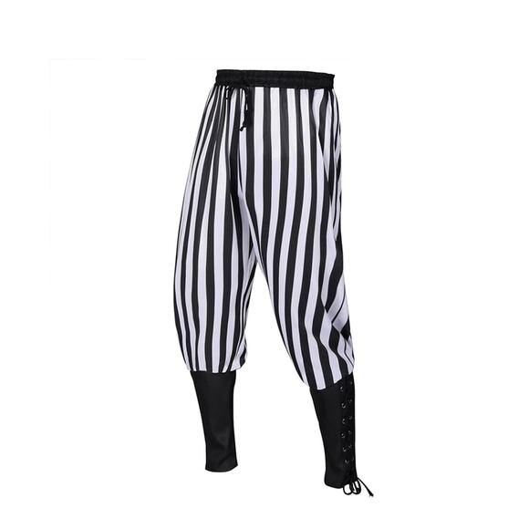 Pirate Pants for Men Renaissance Costume Ankle Banded Viking Cosplay Medieval - Picture 1 of 4